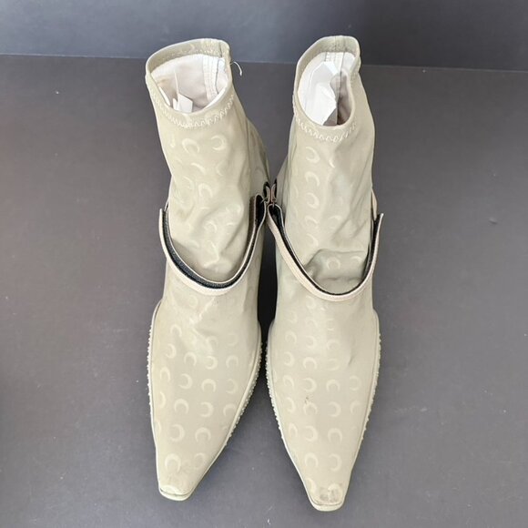 Marine Serre Neutrals Neutral 50 Crescent Moon Reflective Sock Boots Size 41 - Picture 6 of 14